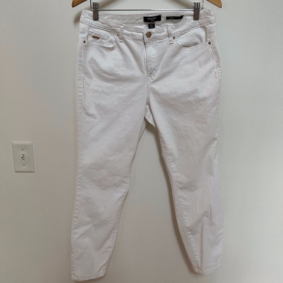 Nine West Cropped White Jeans Size 10 - Picture 6 of 7